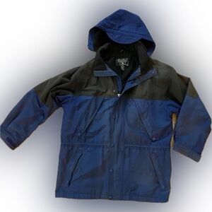 Vintage Eddie Bauer XL Men’s Semi Fleece Lined Polartec Blue and Black Jacket